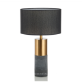 2020 Schwarz Gold Stoff Nachttischlampe Luxus Marmor LED Leselampe